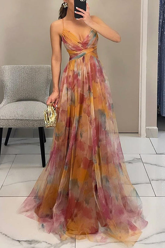 Vrouwen Maxi Jurk Bloemenpatroon Vloeiend 5