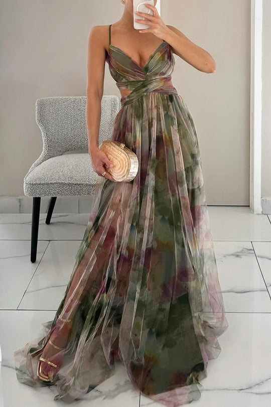 Vrouwen Maxi Jurk Bloemenpatroon Vloeiend 9