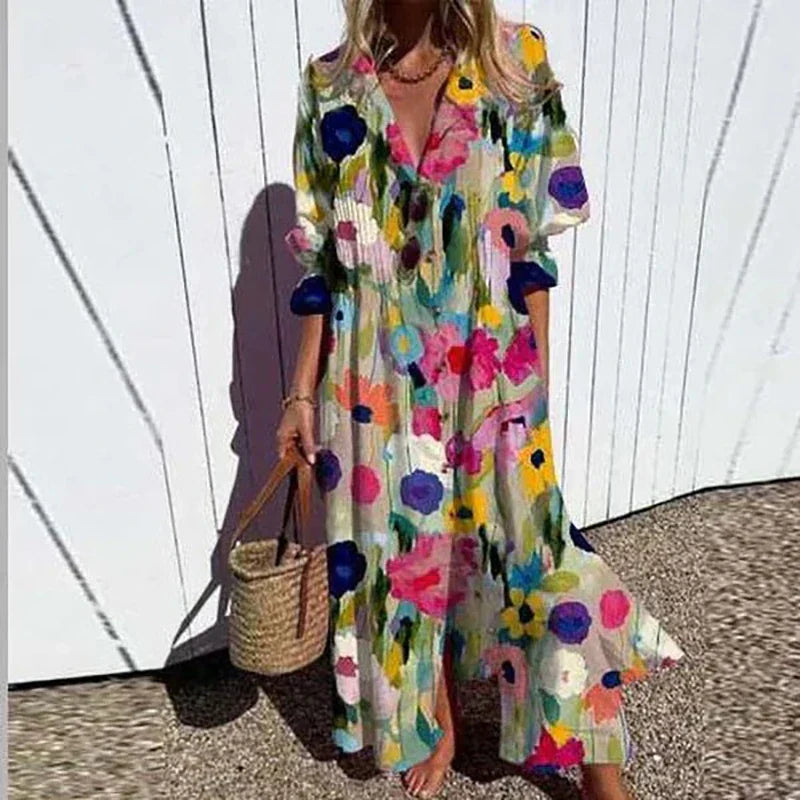 Vrouwen Maxi Jurk Bohemian Stijl 0