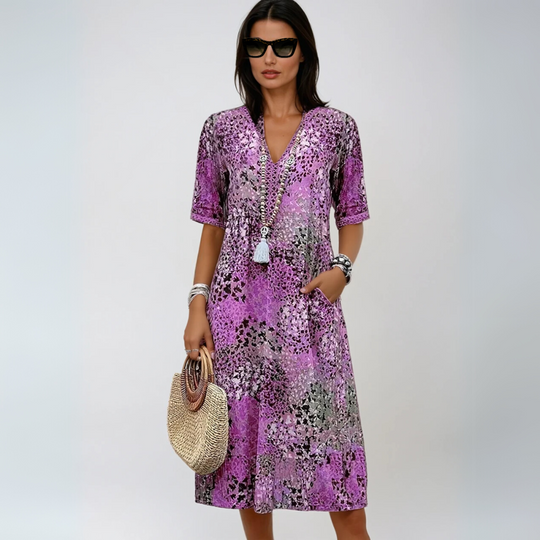 Vrouwen Mid-Length Jurk Bohemian Stijl Ademend 1
