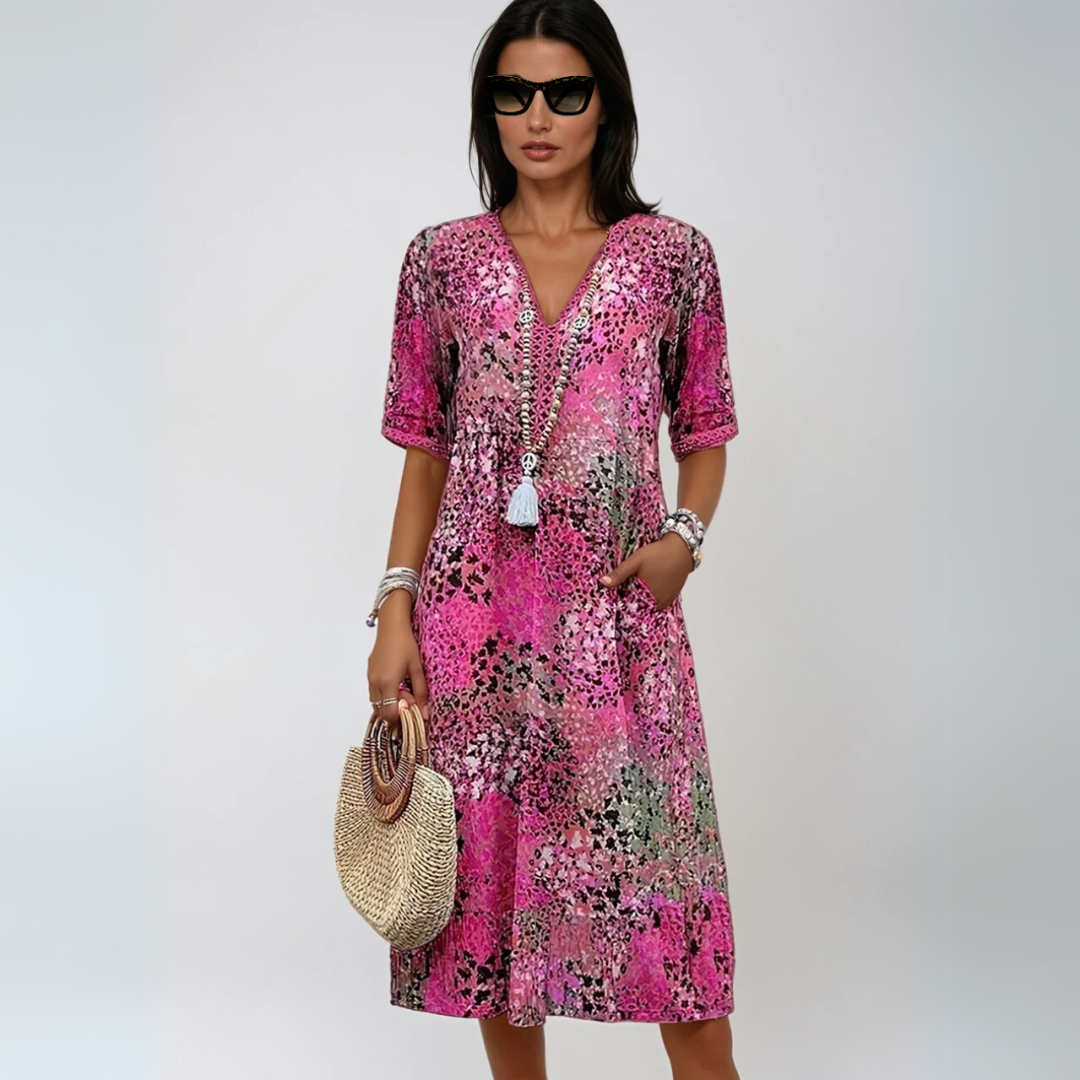 Vrouwen Mid-Length Jurk Bohemian Stijl Ademend 2