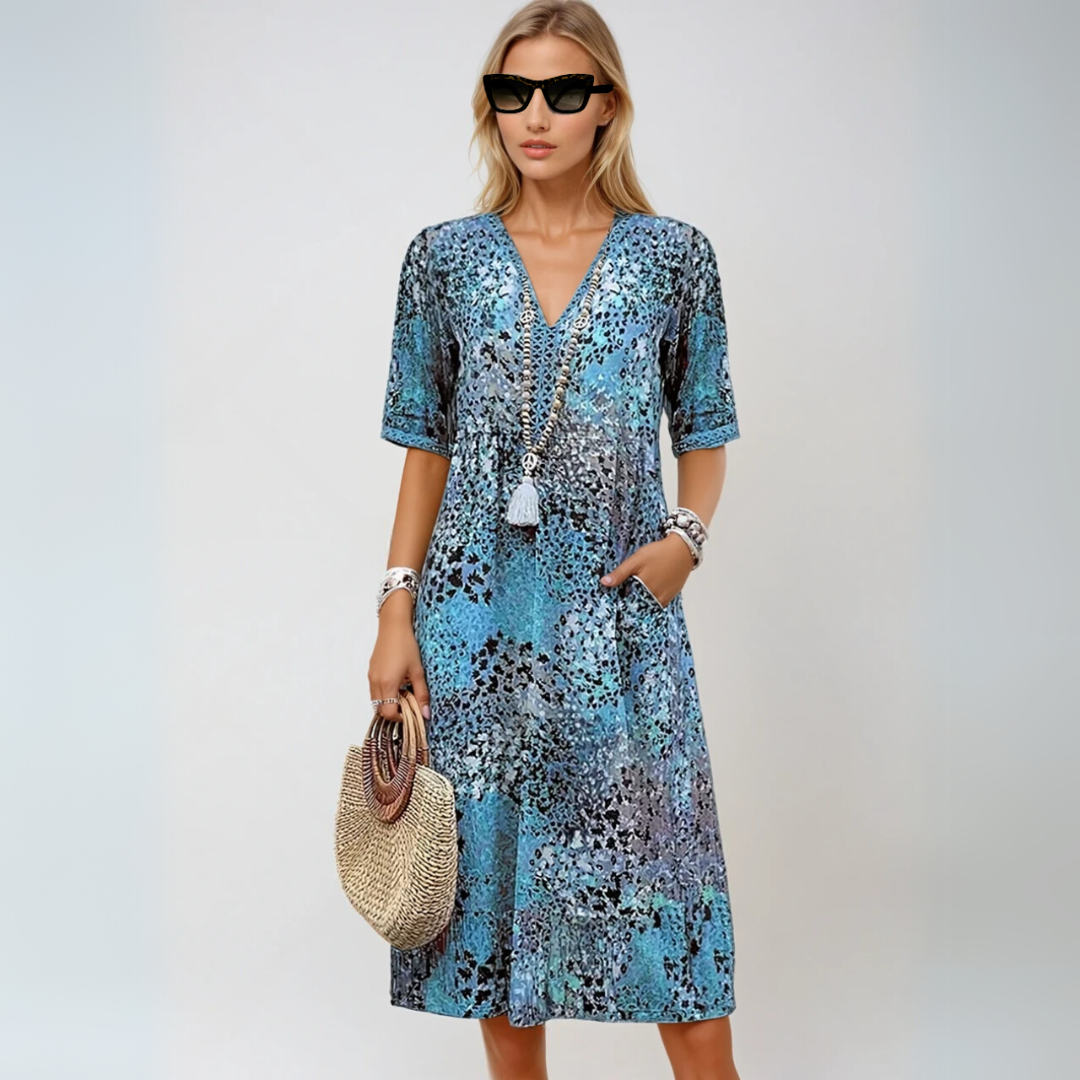 Vrouwen Mid-Length Jurk Bohemian Stijl Ademend 3