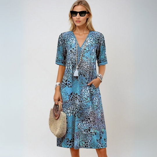 Vrouwen Mid-Length Jurk Bohemian Stijl Ademend 3