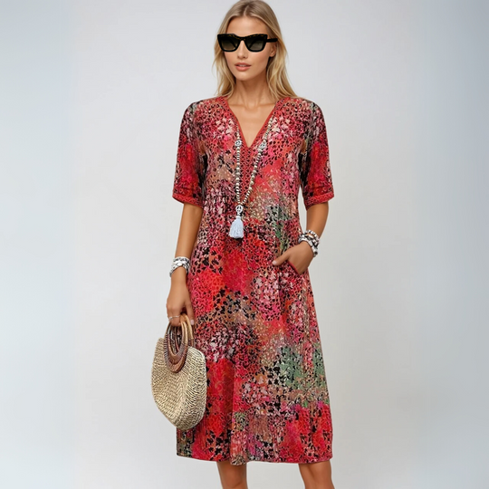 Vrouwen Mid-Length Jurk Bohemian Stijl Ademend 4