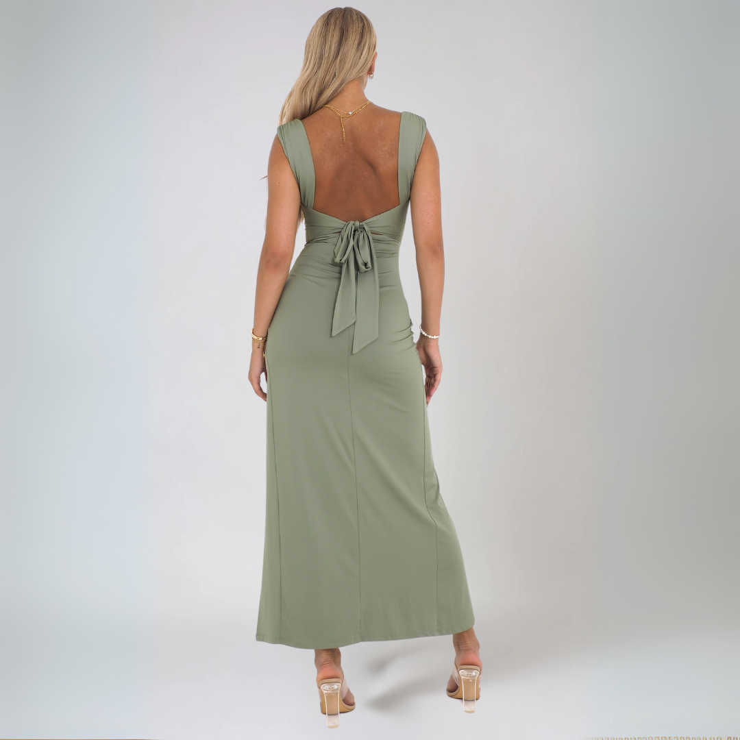 Vrouwen Midi Jurk Elegante Stijl Polyester 2