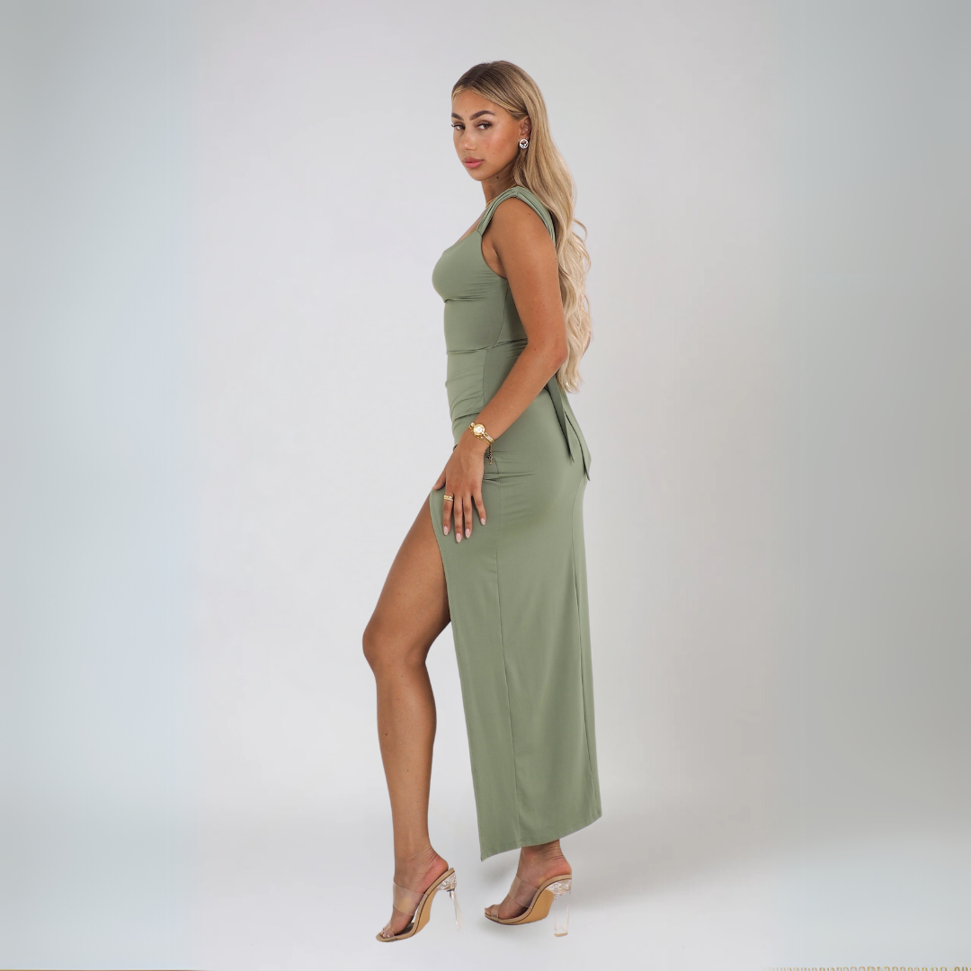 Vrouwen Midi Jurk Elegante Stijl Polyester 3