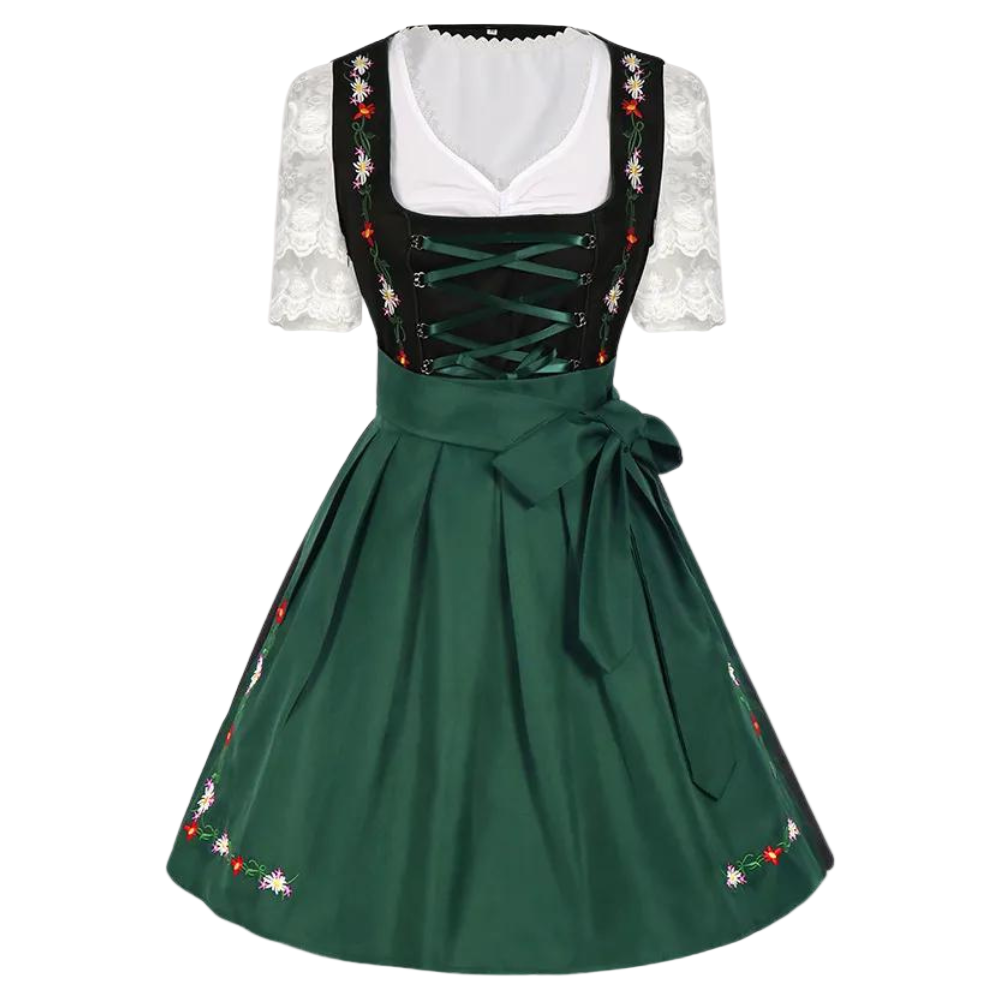 Vrouwen Oktoberfest Kostuum Traditioneel met Bloemenborduurwerk 0
