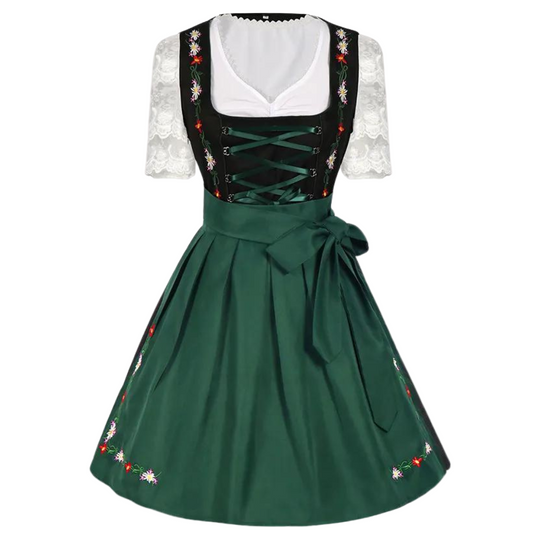 Vrouwen Oktoberfest Kostuum Traditioneel met Bloemenborduurwerk 0