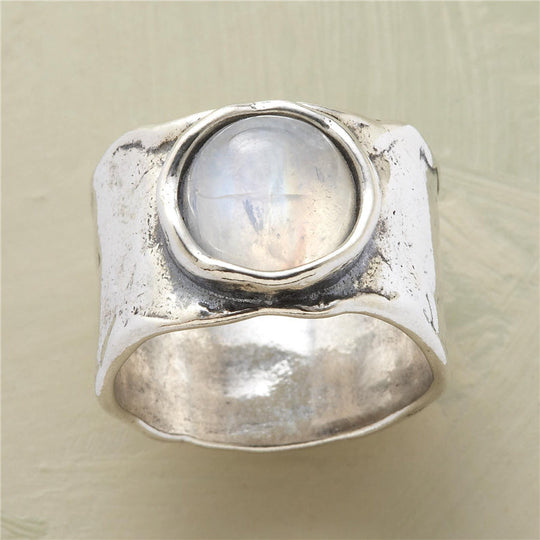 Vrouwen Ring Maansteen Zilver 0