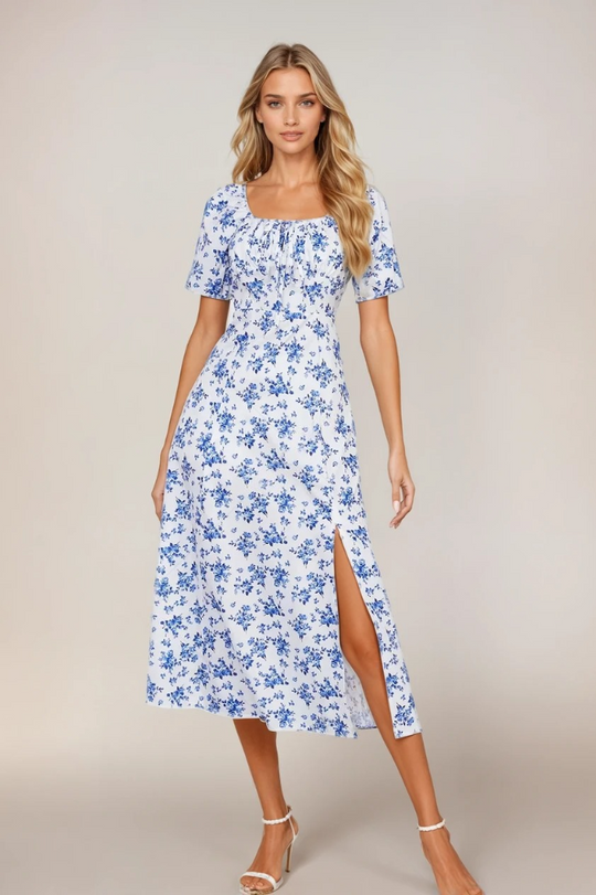 Vrouwen Zomerjurk Bloemenprint Luchtig Comfortabel 3