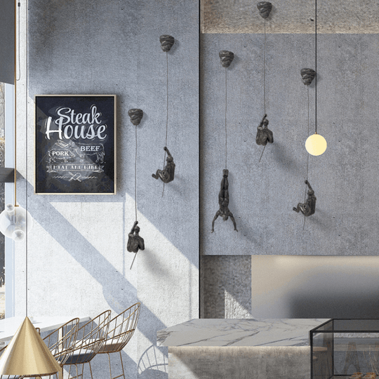Wanddecoratie Set Klimmende Man Creatief 7
