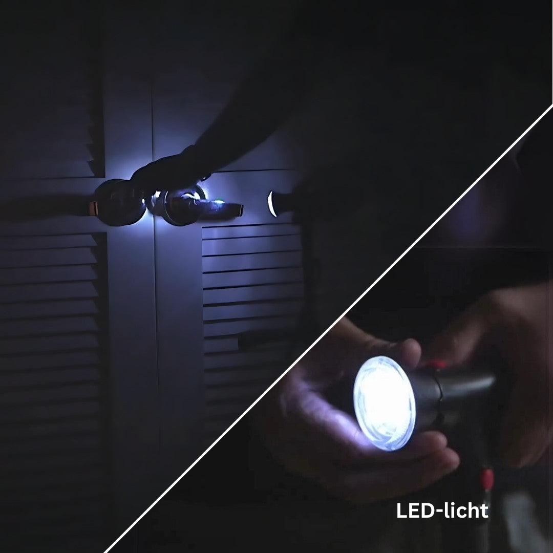 Wandelstok met LED-verlichting en dubbele handvatten 2