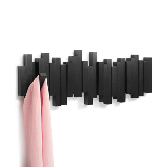 Wandkapstok van Massief Hout met Magnetische Haken 7