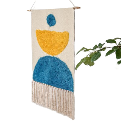 Wandkleed Boho Handgeweven met Kwastjes 0