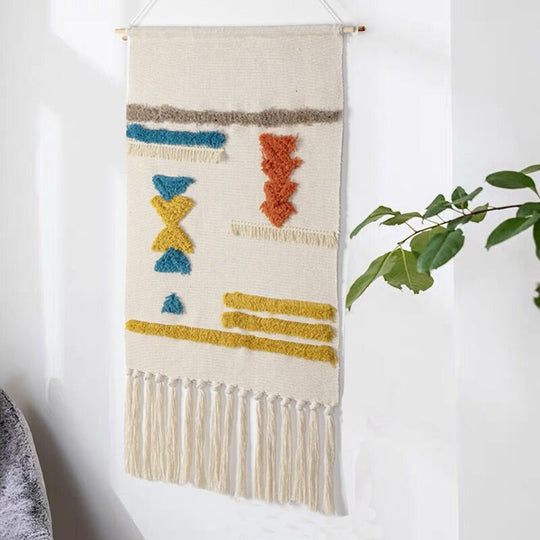 Wandkleed Boho Handgeweven met Kwastjes 5