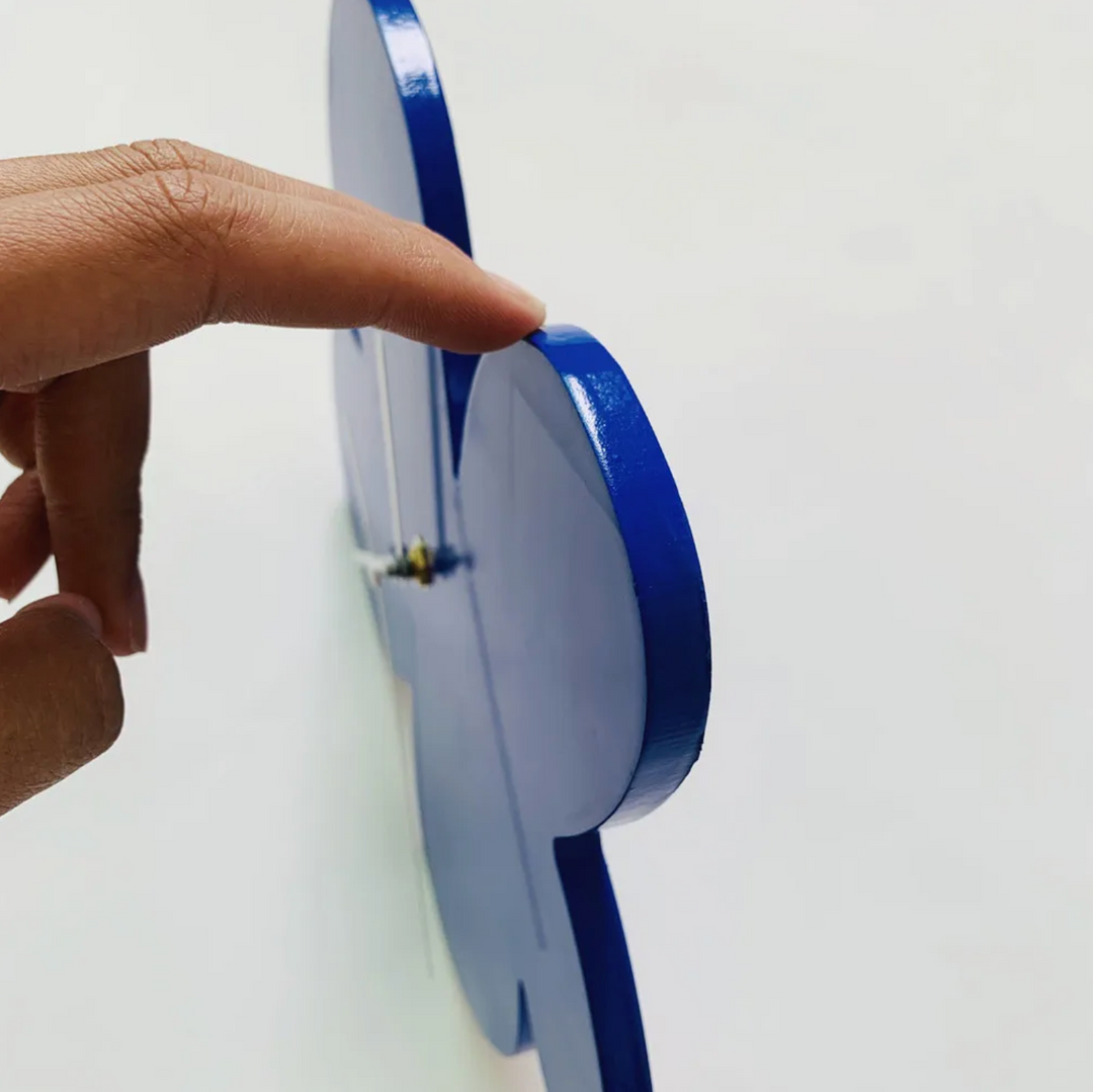 Wandklok Geometrisch Blauw Modern Design voor Minimalistisch Interieur 5