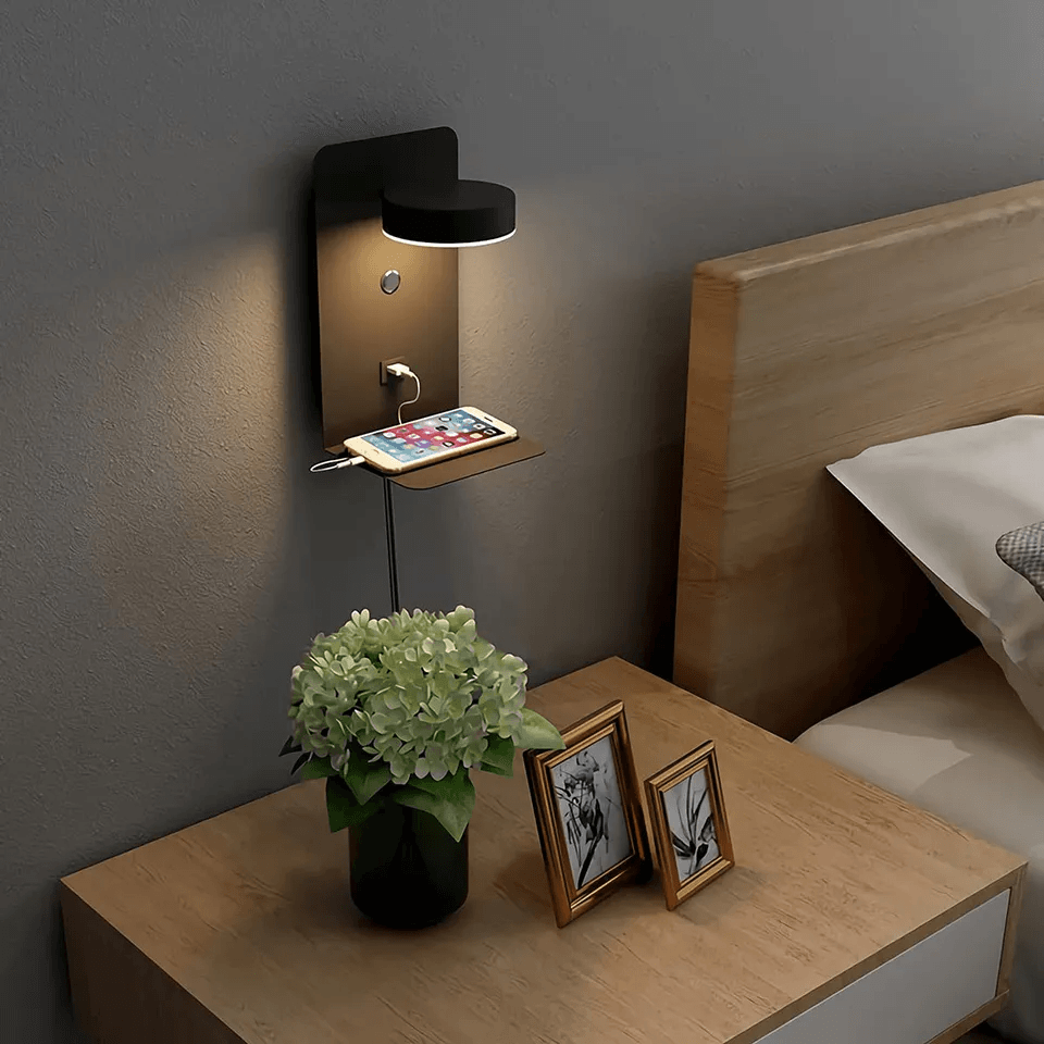 Wandlamp met Draaibare Kop en Oplaadstation 0