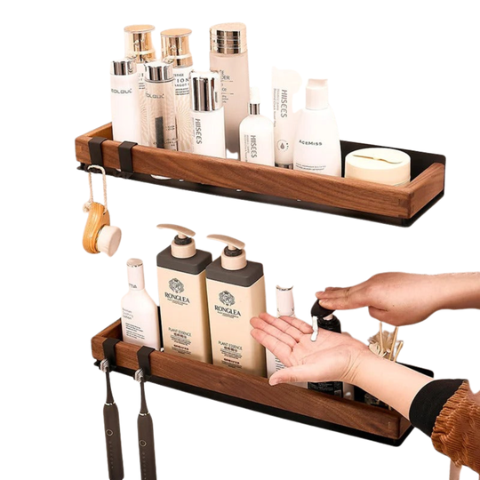 Wandplank met Metalen Frame Rustiek Design