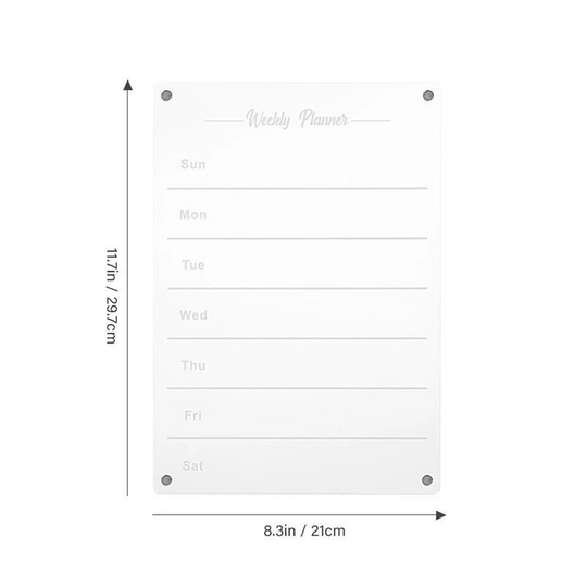 Wekelijkse Koelkast Planner Acryl voor Organisatie 2