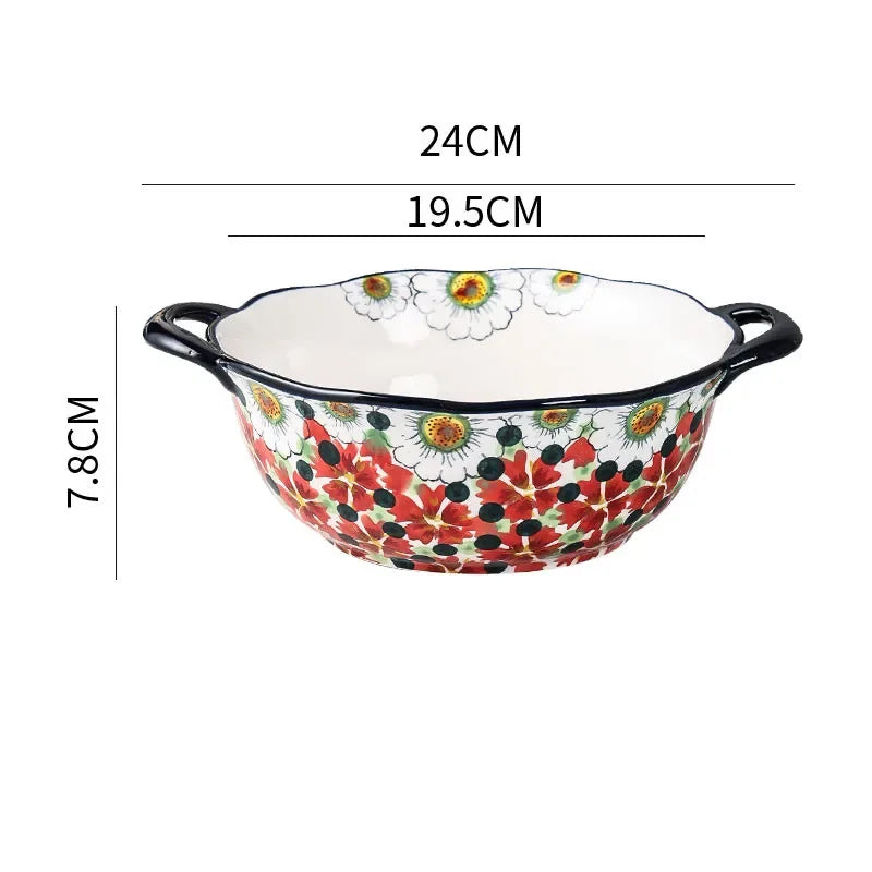 Zomer Kom Met Bloemmotief Vrolijk 0