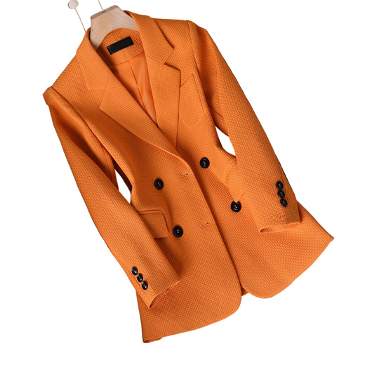 Zwarte Blazer Dames Met Tailored Fit en Dubbelgeknoopte Sluiting 0