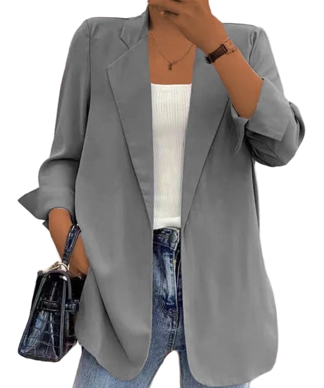 Zwarte Blazer Dames Moderne Stijl voor Casual en Formele Gelegenheden 0