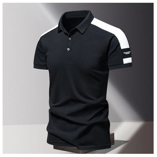 Heren casual polo met korte mouwen