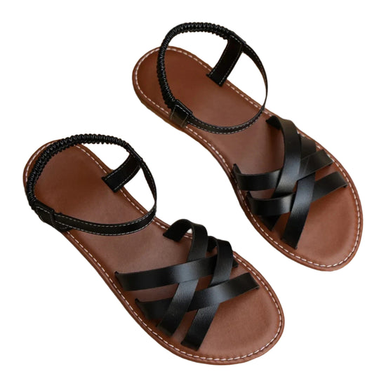 Vrouwen Elastische Band Platte Sandalen