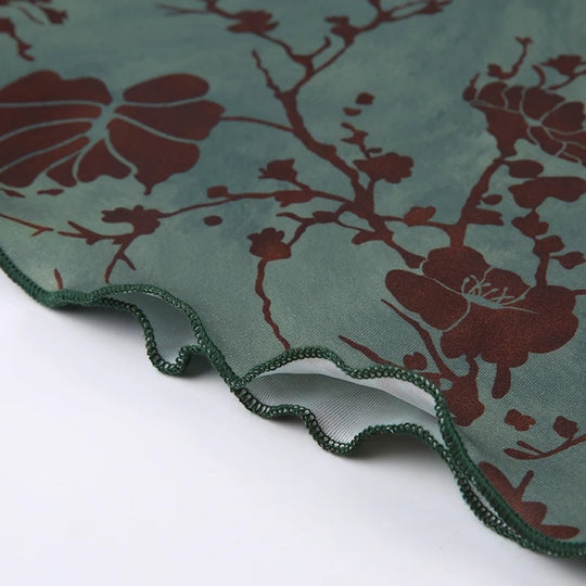Vintage midi-rok met bloemenprint