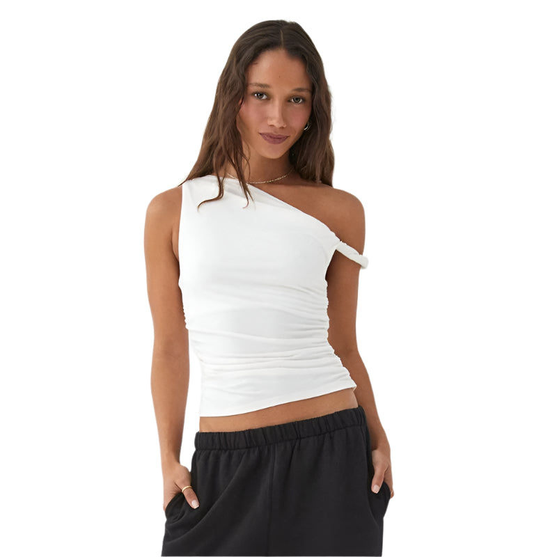 Off-shoulder crop tanktop voor dames