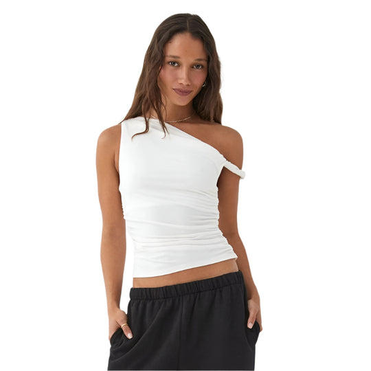 Off-shoulder crop tanktop voor dames