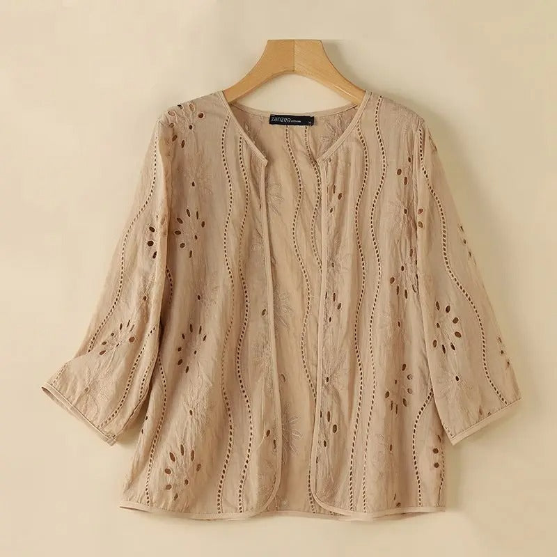 Geborduurd hol vest voor dames