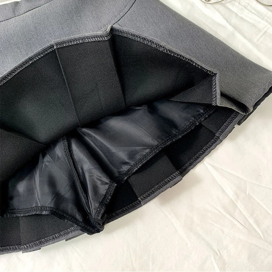 Vrouwen Geplooid Hoge Taille Minirok