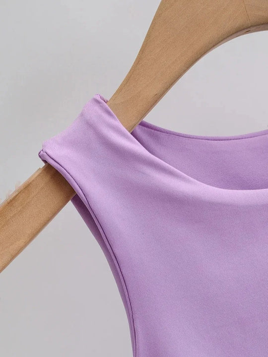 Dames mouwloze O-hals Slim Fit Tank Top