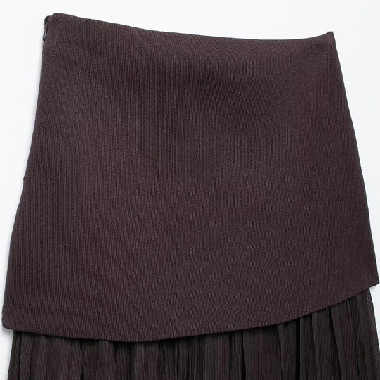 Dames Midirok met geplooide zijrits