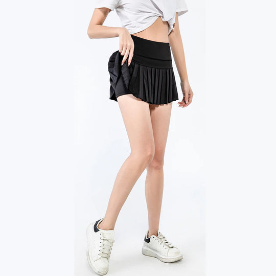 Geplooide tennisrokshorts voor dames