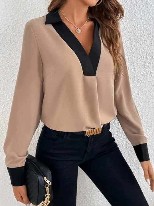 Kantoorblouse met lange mouwen voor dames
