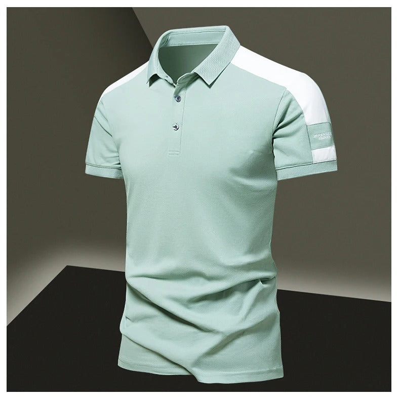 Heren casual polo met korte mouwen