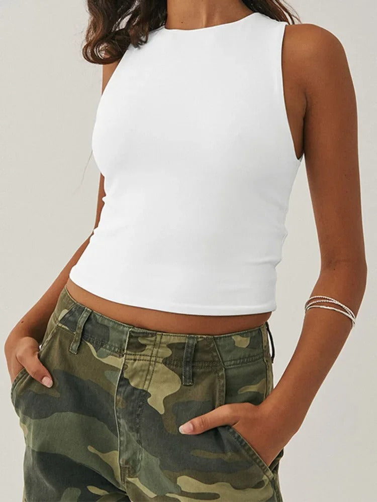 Dames Mouwloos Slim Fit Sportvest