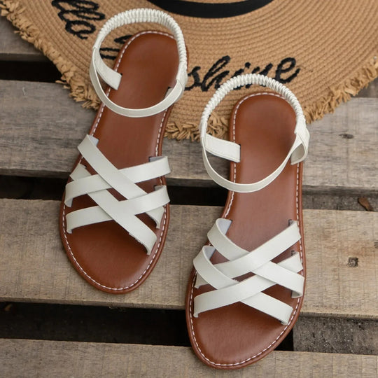 Vrouwen Elastische Band Platte Sandalen