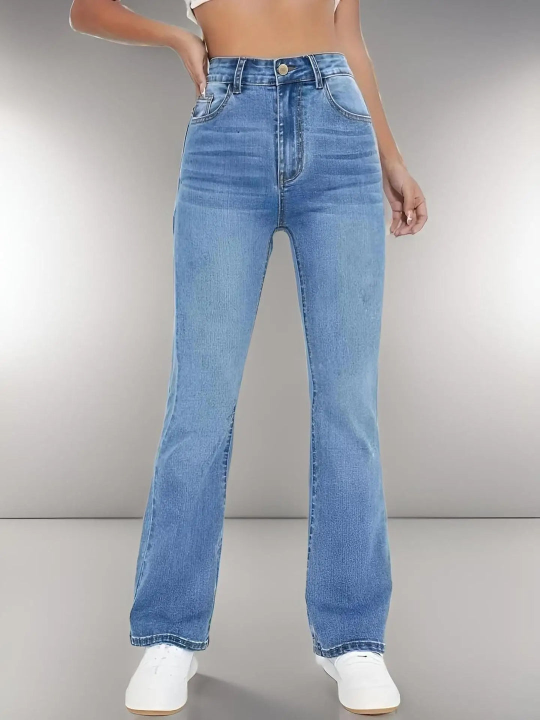 Dames jeans met hoge taille voor dagelijks gebruik