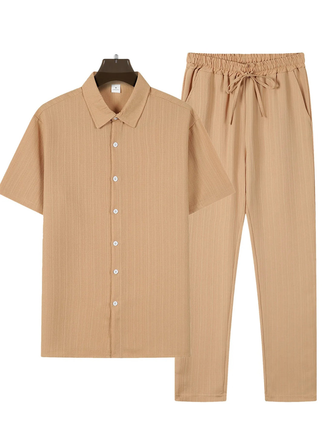 Heren gestreept overhemd en broek set
