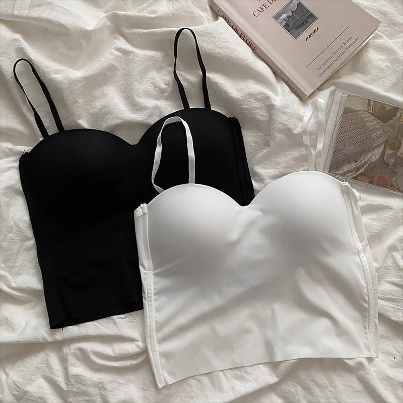 Effen cropped camisole voor dames