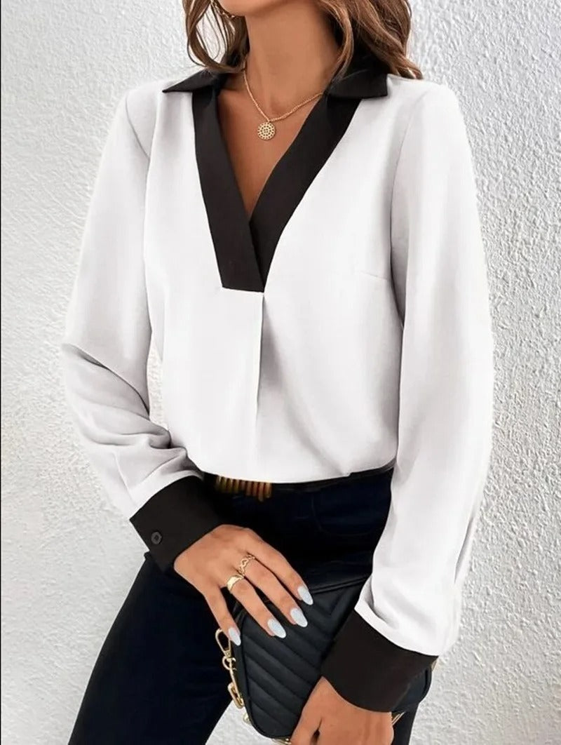 Kantoorblouse met lange mouwen voor dames