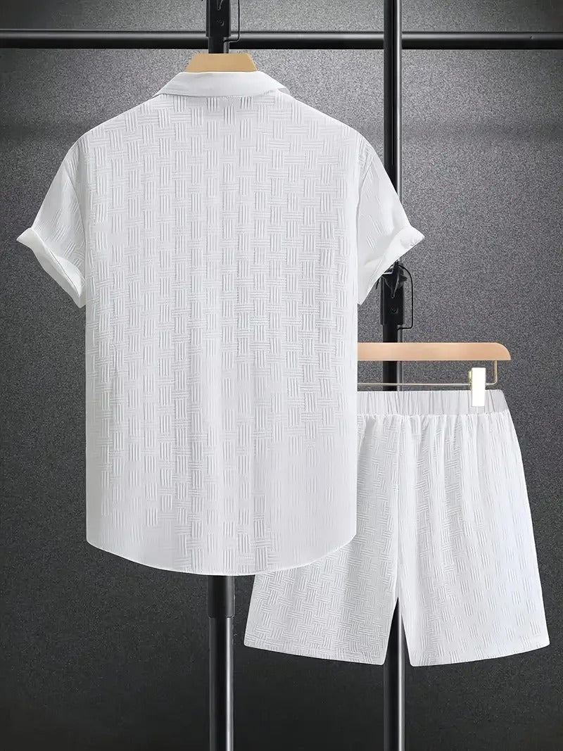 Jacquard tweedelige set voor heren