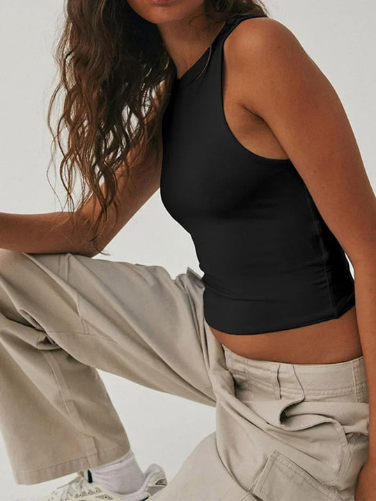 Dames Mouwloos Slim Fit Sportvest