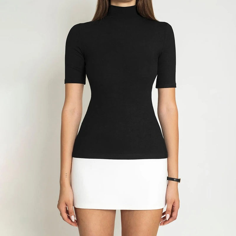 Dames patchwork bodycon jurk met col