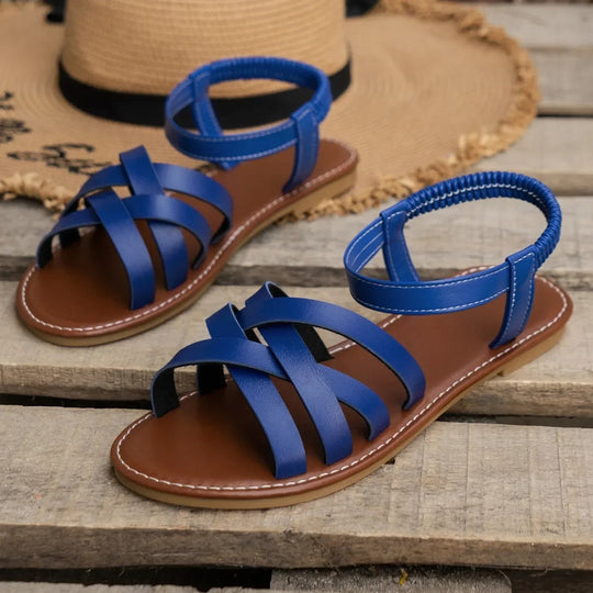 Vrouwen Elastische Band Platte Sandalen