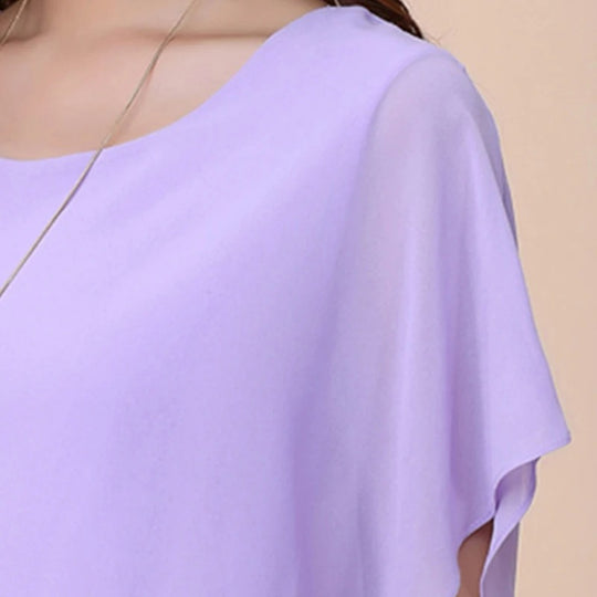 Vrouwen Ruffles mouwen Chiffon Blouse
