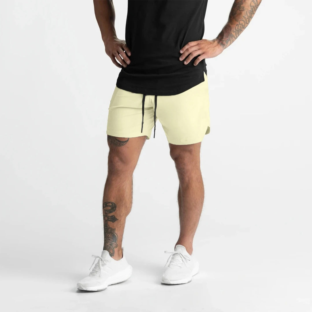 Snel drogende geweven sportshorts voor heren
